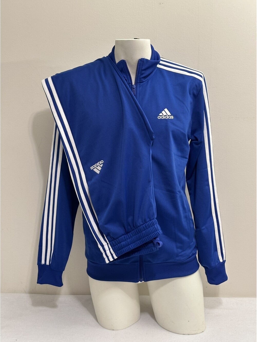 ADIDAS Men's Basics 3-Stripes Tricot Track Suit (Jacket & Pant) Size- Small